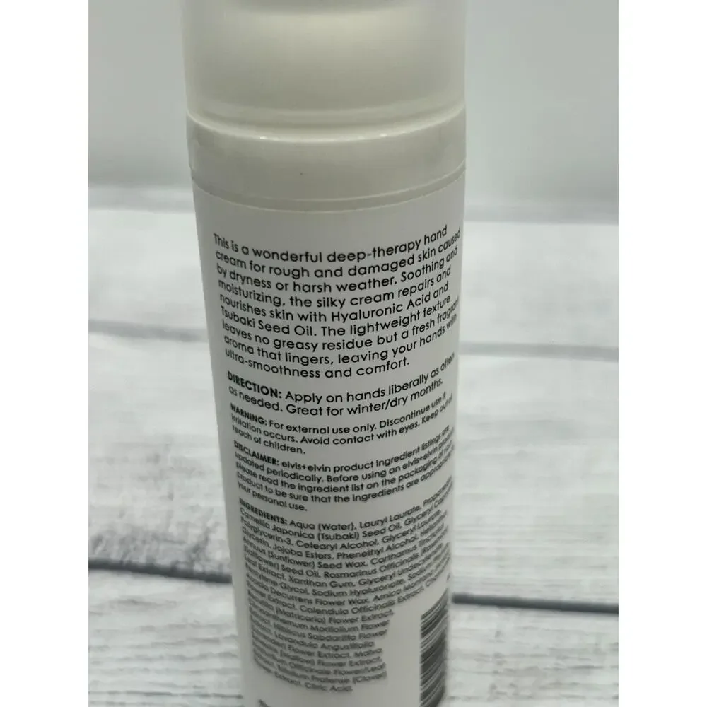 New Elvis + Elvin Soothing Deep Therapy‎ Hand Cream Unscented 75ml/2.5oz